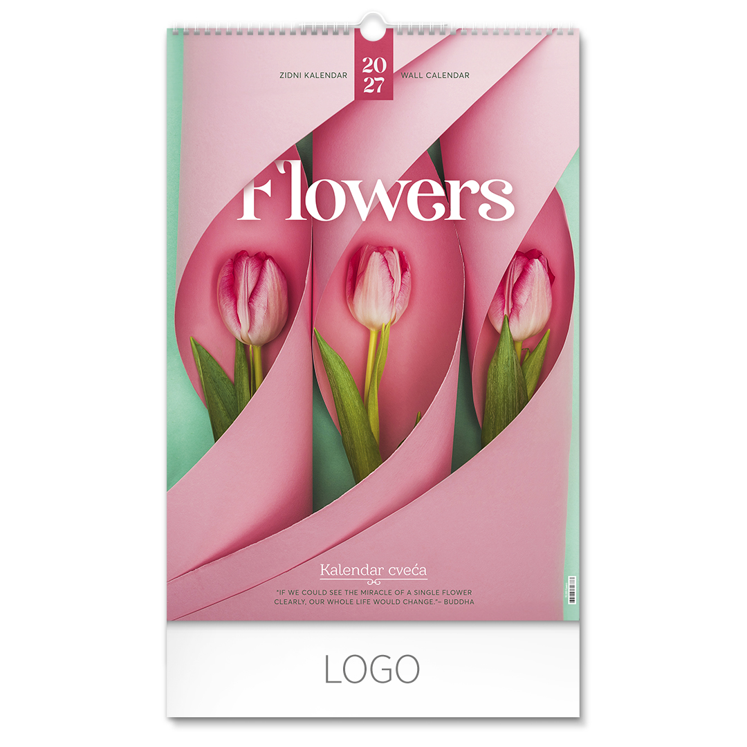 FLOWERS Zidni kalendar: 7 listova, dvomesečni
